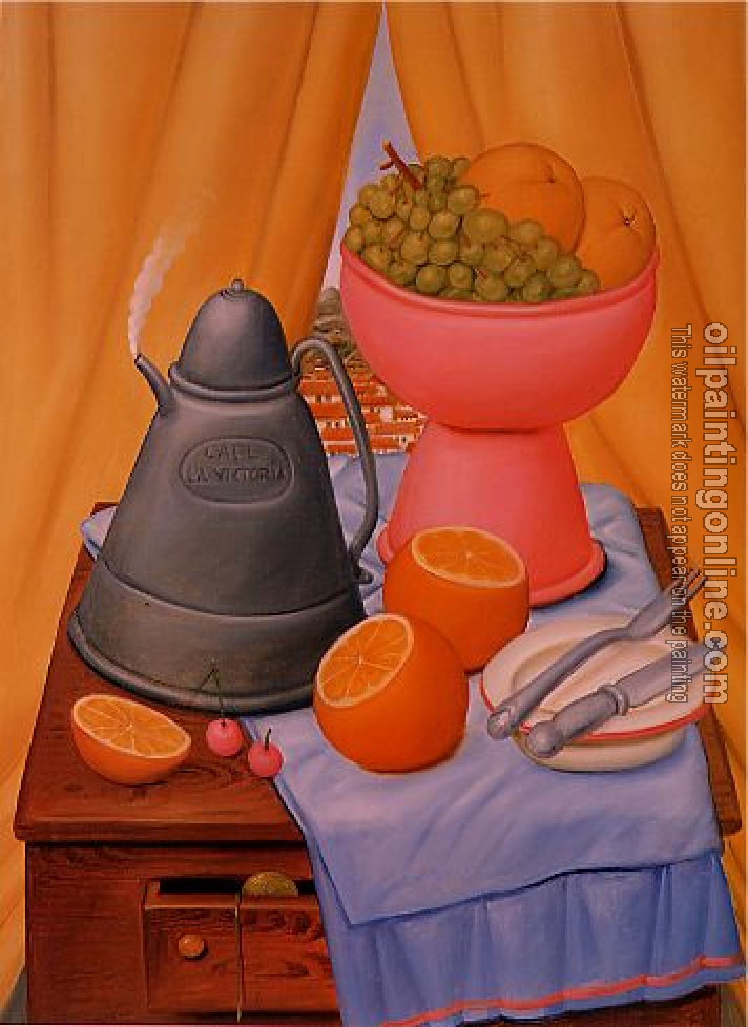 Botero, Fernando - Abstract oil painting.